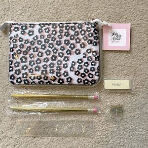 Kate Spade flair flora pencil pouch and accessories
